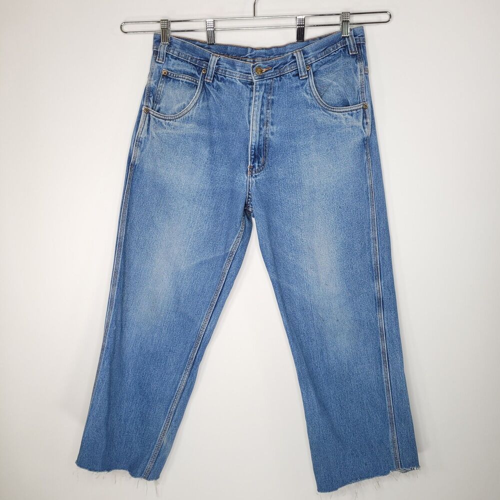 MOST WANTED Medium Wash Wide Leg Cut off Jeans Size 36x26 (30)